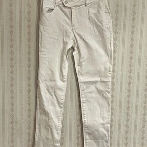 White Straight-Leg Jeans